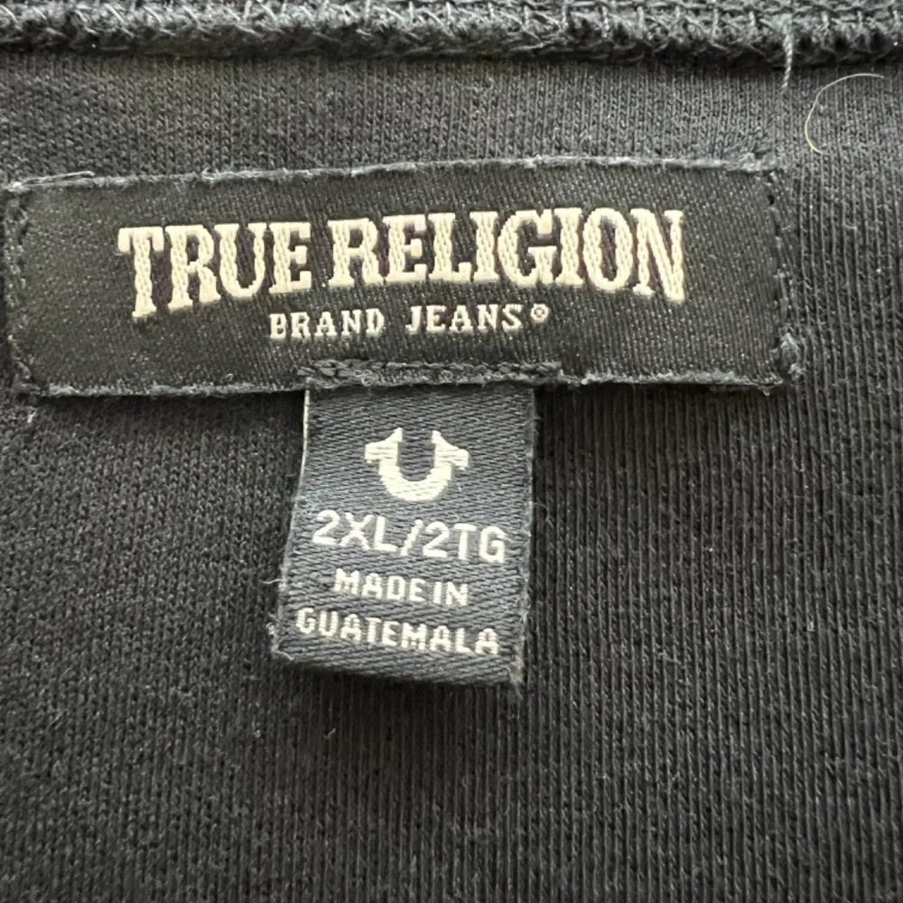 True Religion  Men's T Shirt  Size XL Black Burnout